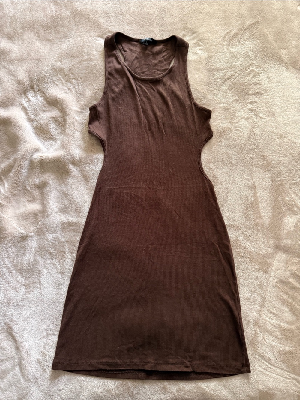 Women's Brown Cutout Tank Dress
